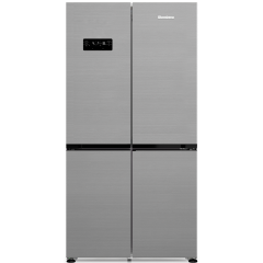 Blomberg KQD114VPX 90.8cm Dual Cooling American Style Fridge Freezer - Brushed Steel