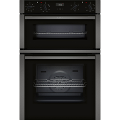 Neff U1ACE2HG0B 59.4cm Built In Electric Double Oven - Black with Graphite Trim